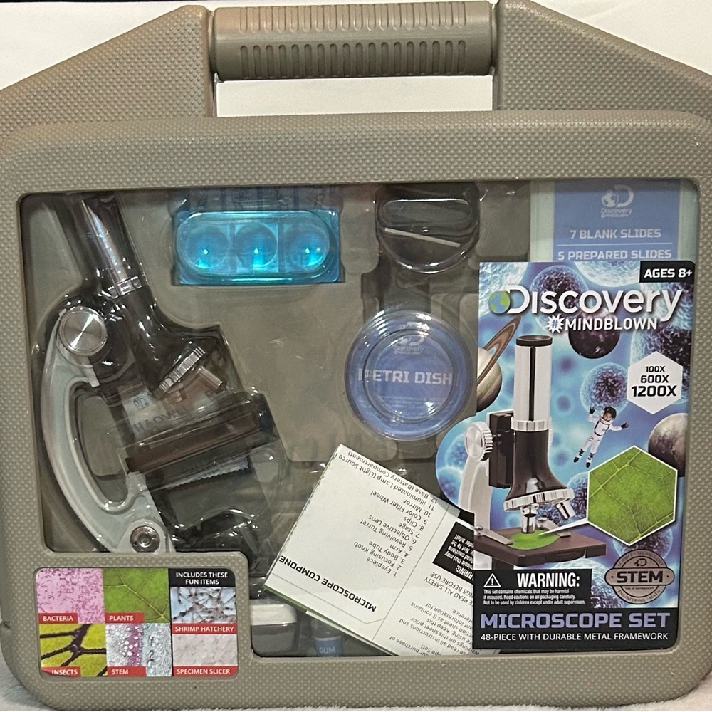 Discovery Mindblown Microscope Set in Gray Case